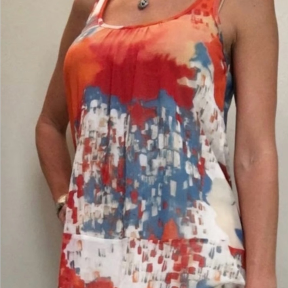 ANTHROPOLOGIE Weston Wear Visual Language Artsy Tank